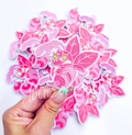 Hornets Mascot Pink Embroidery Patch - Small