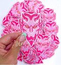 Devil Mascot Pink Embroidery Patch - Small