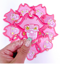 Pirate Mascot Pink Embroidery Patch - Small