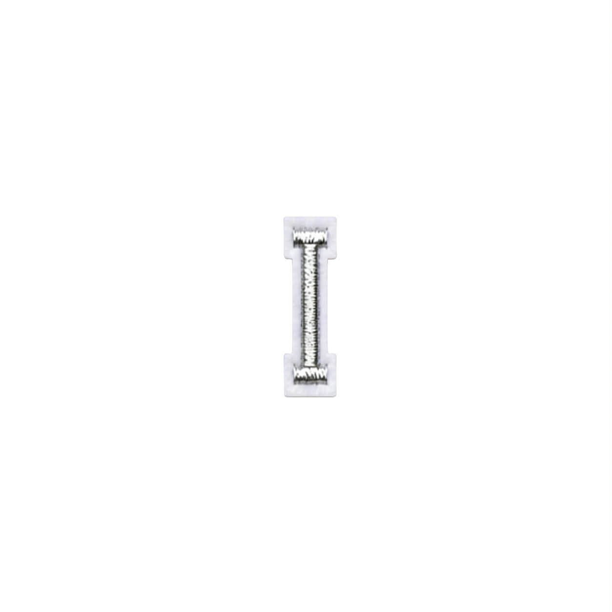 Mini Silver Letters Embroidered Dog Patch