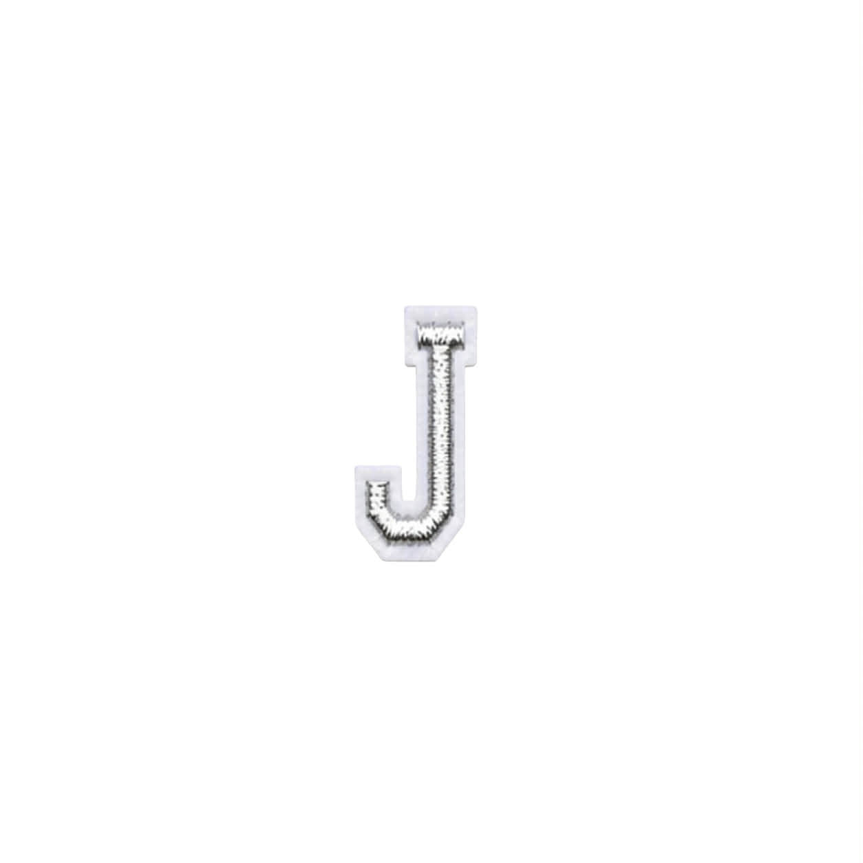 Mini Silver Letters Embroidered Dog Patch