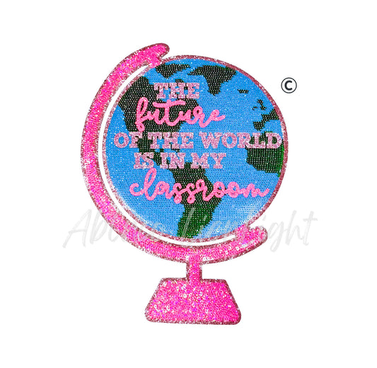 The Future of the World Globe Sequins Teacher Patch - Large