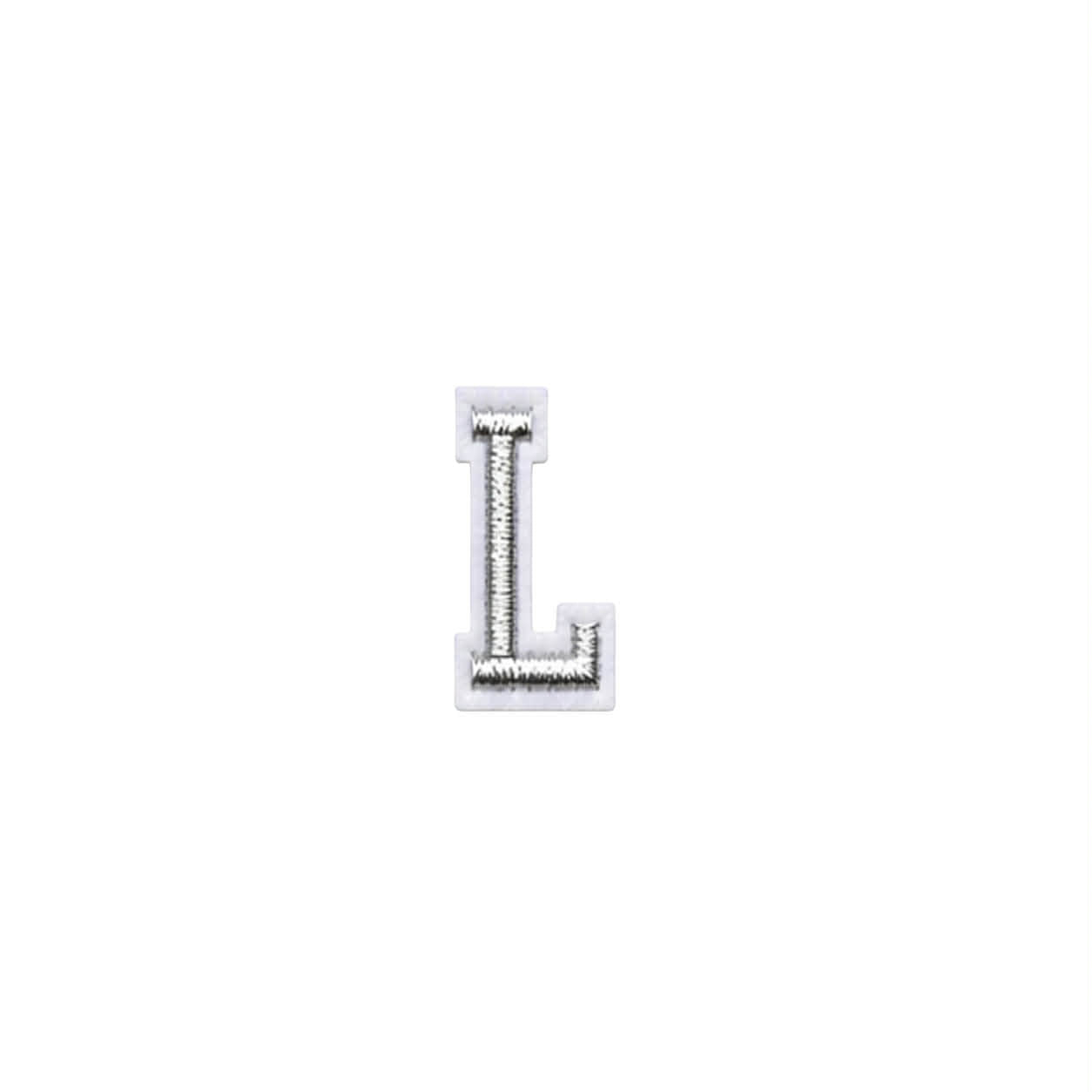 Mini Silver Letters Embroidered Dog Patch