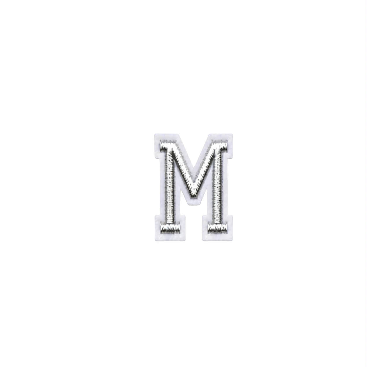 Mini Silver Letters Embroidered Dog Patch