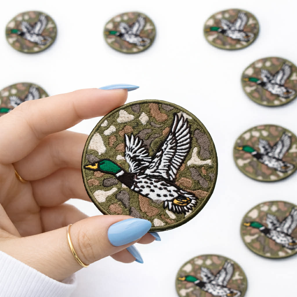 Mallard Duck Camo Embroidered Mens Patch