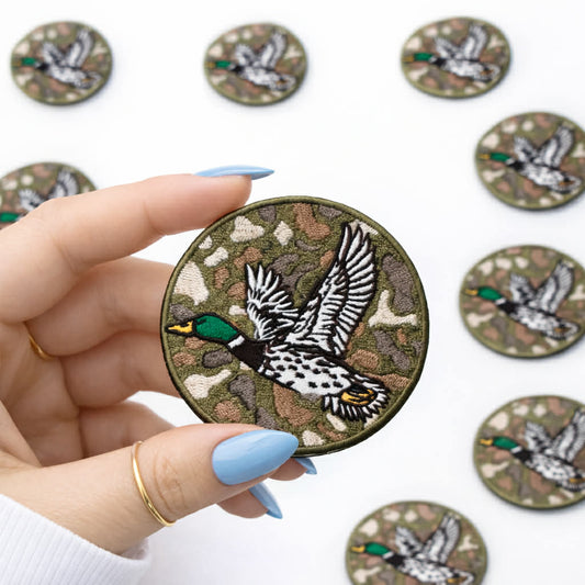Mallard Duck Camo Embroidered Mens Patch