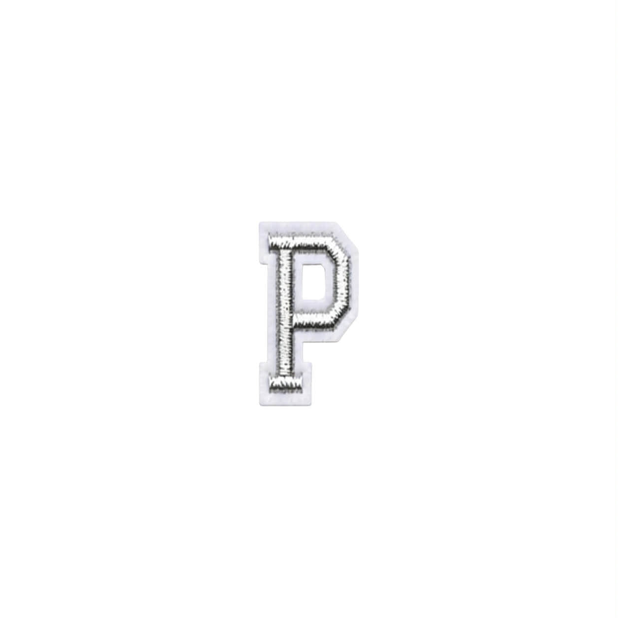 Mini Silver Letters Embroidered Dog Patch