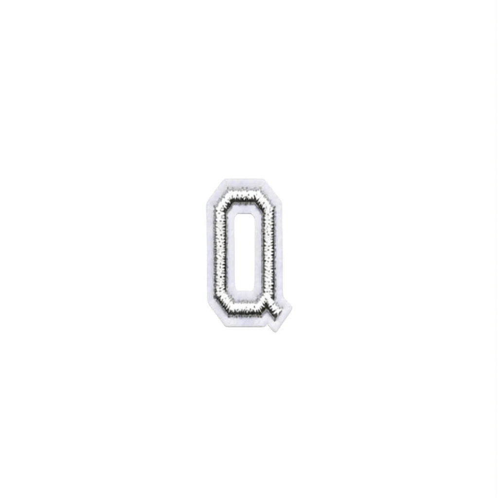 Mini Silver Letters Embroidered Dog Patch