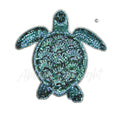Teal Turtle Summer Sequin Patch-Large