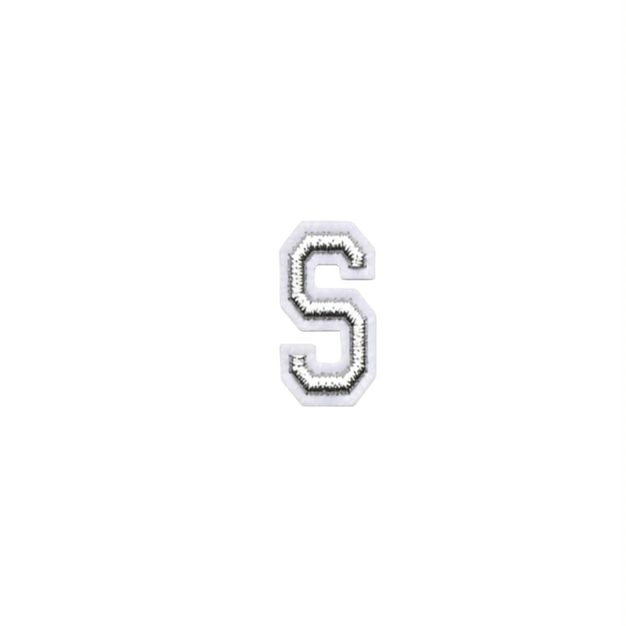 Mini Silver Letters Embroidered Dog Patch