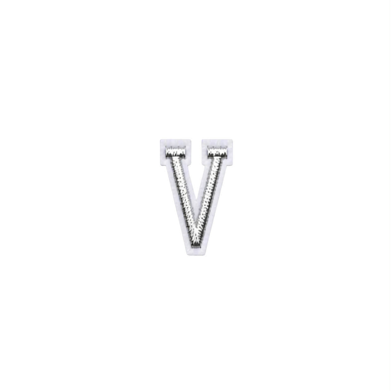 Mini Silver Letters Embroidered Dog Patch