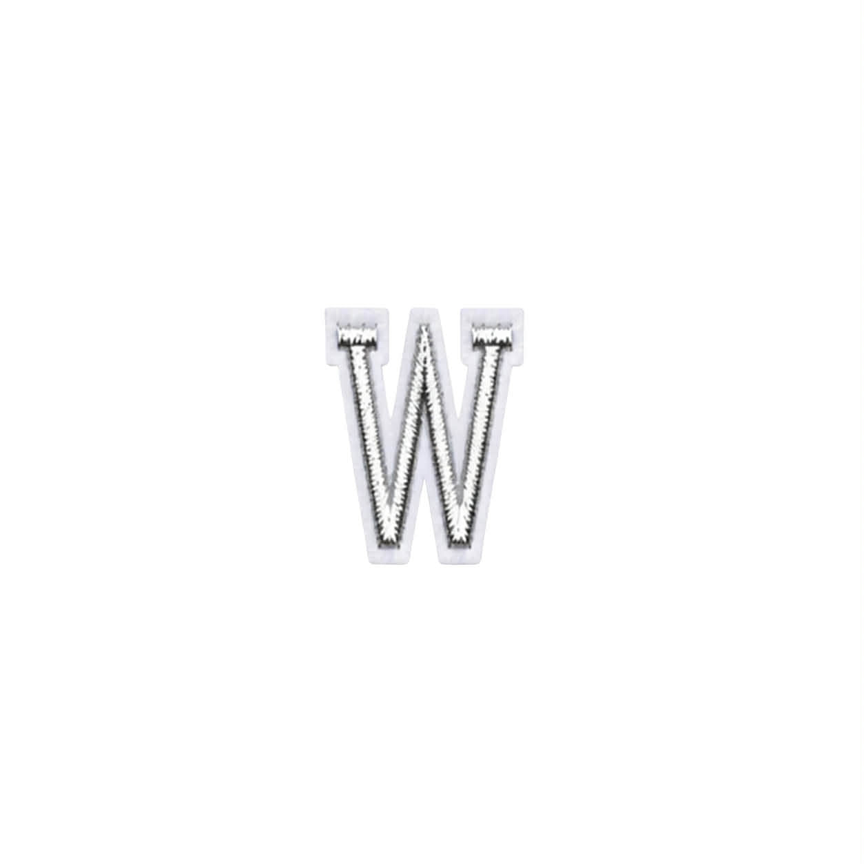 Mini Silver Letters Embroidered Dog Patch