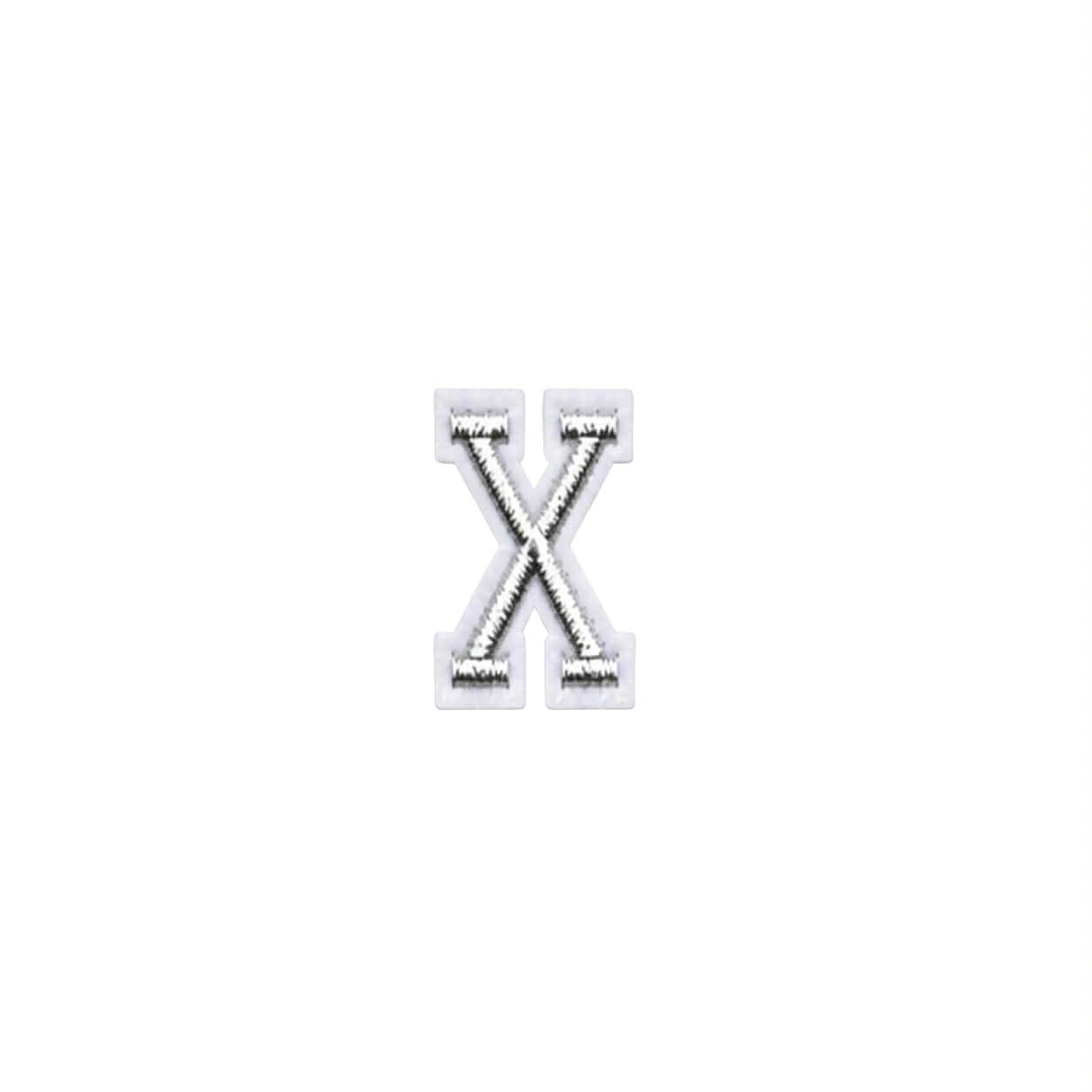 Mini Silver Letters Embroidered Dog Patch