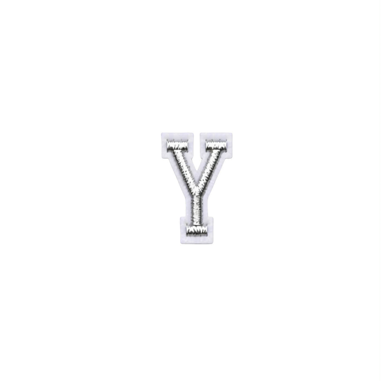 Mini Silver Letters Embroidered Dog Patch