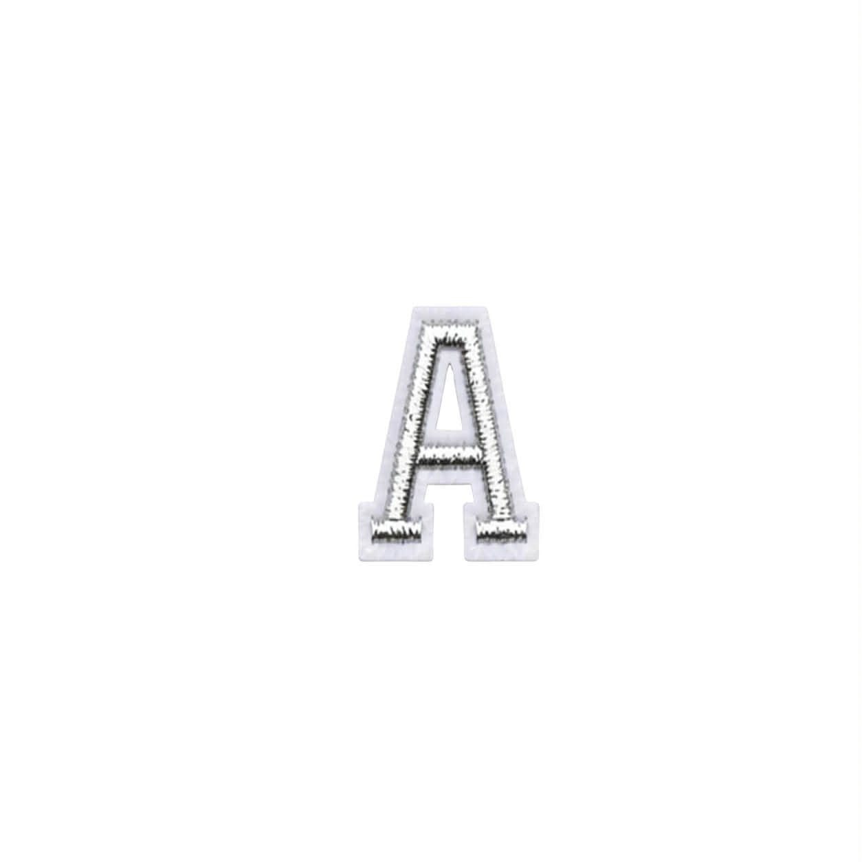 Mini Silver Letters Embroidered Dog Patch