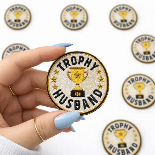 Trophy Husband Embroidered Mens Patch