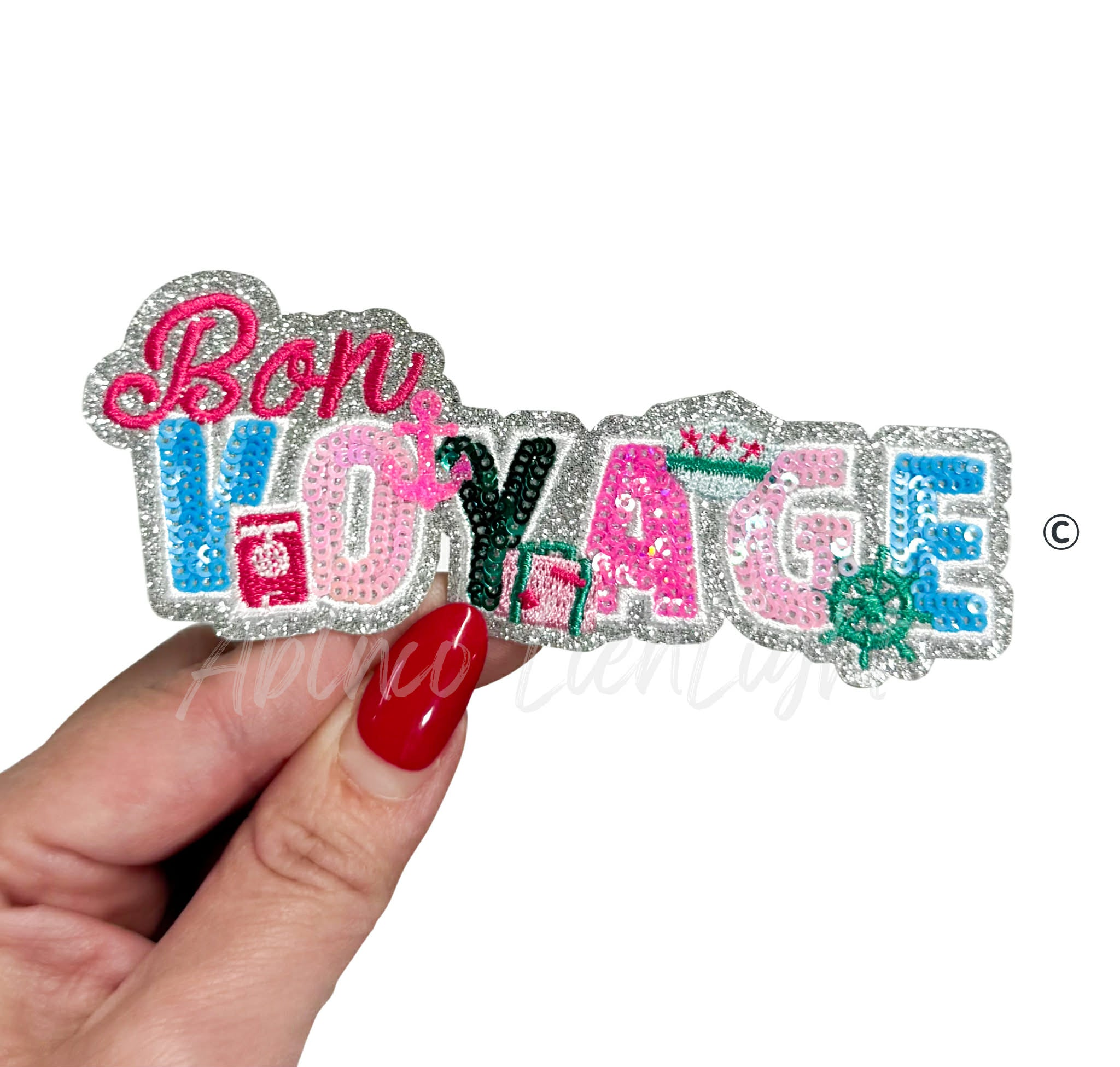 Bon Voyage Summer Sequin Patch-Small