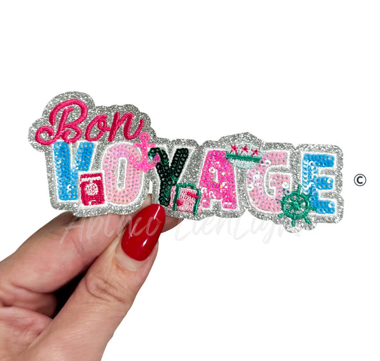 Bon Voyage Summer Sequin Patch-Small