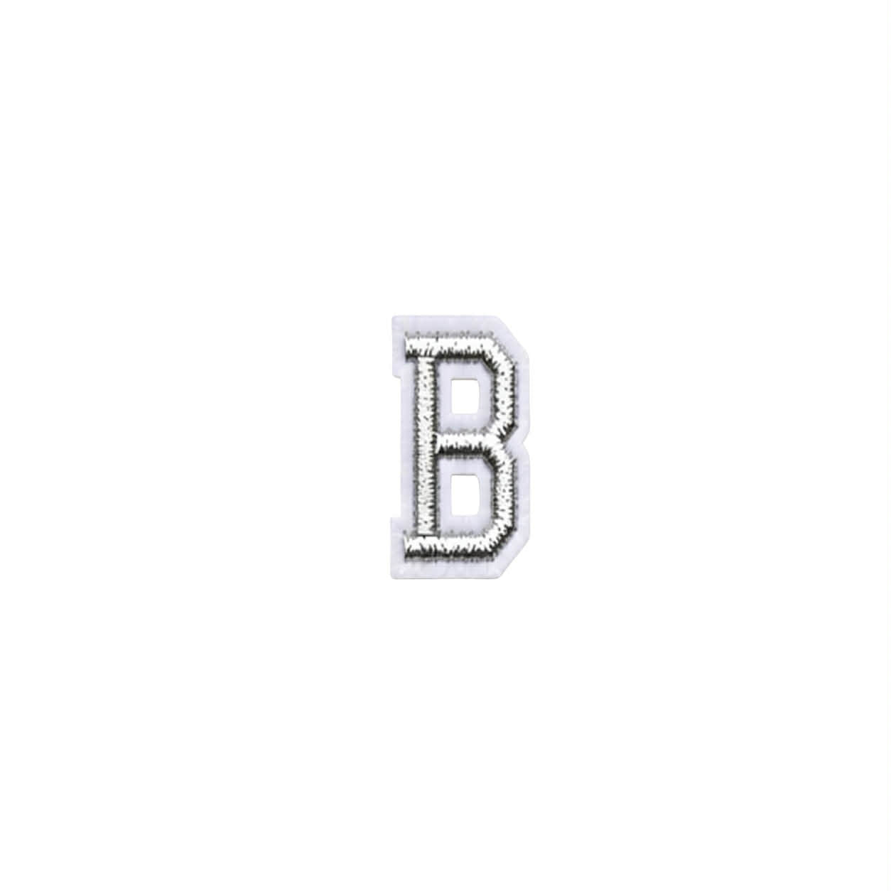 Mini Silver Letters Embroidered Dog Patch