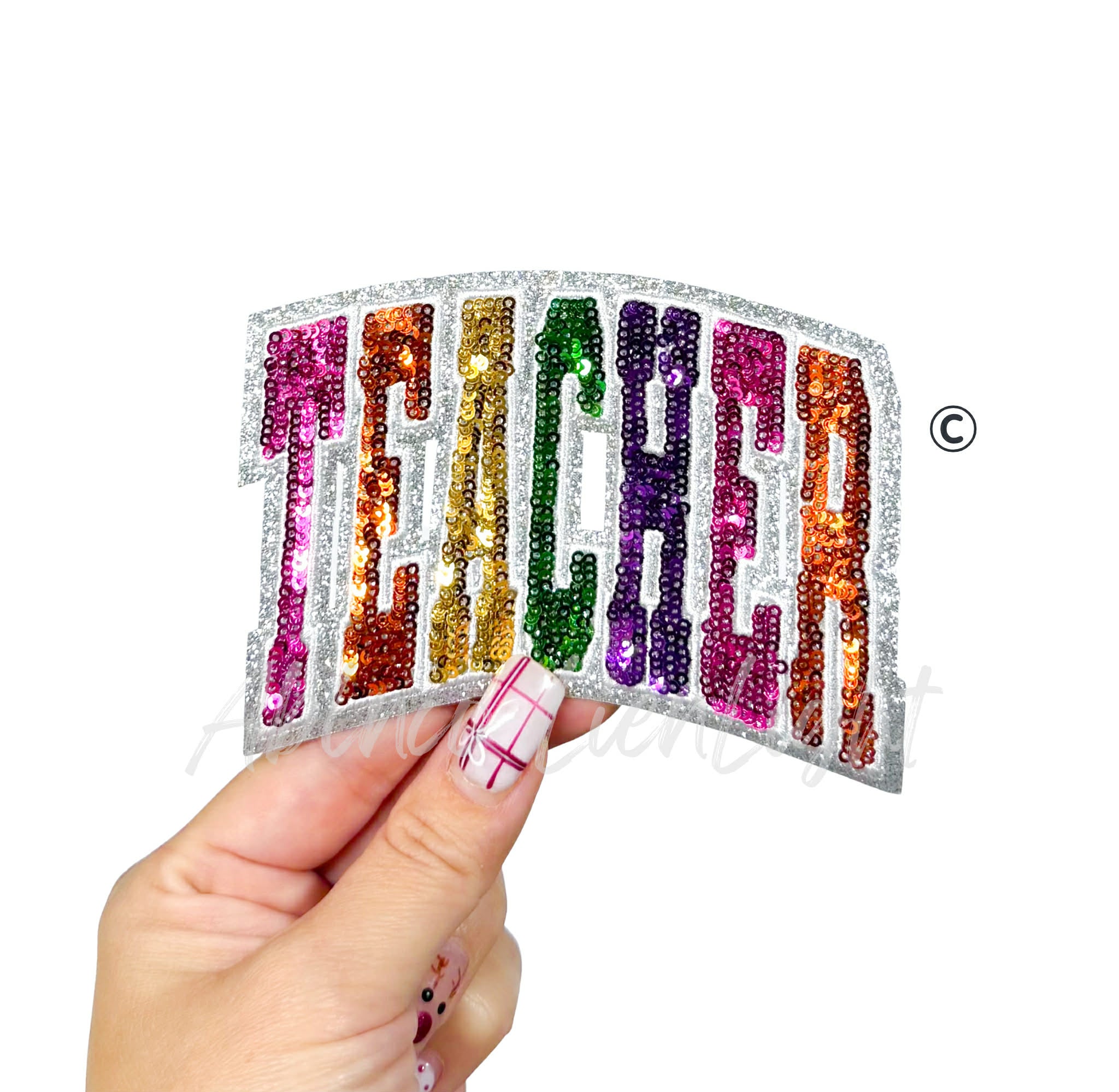 Teacher Sequins Teach  Patch - Small