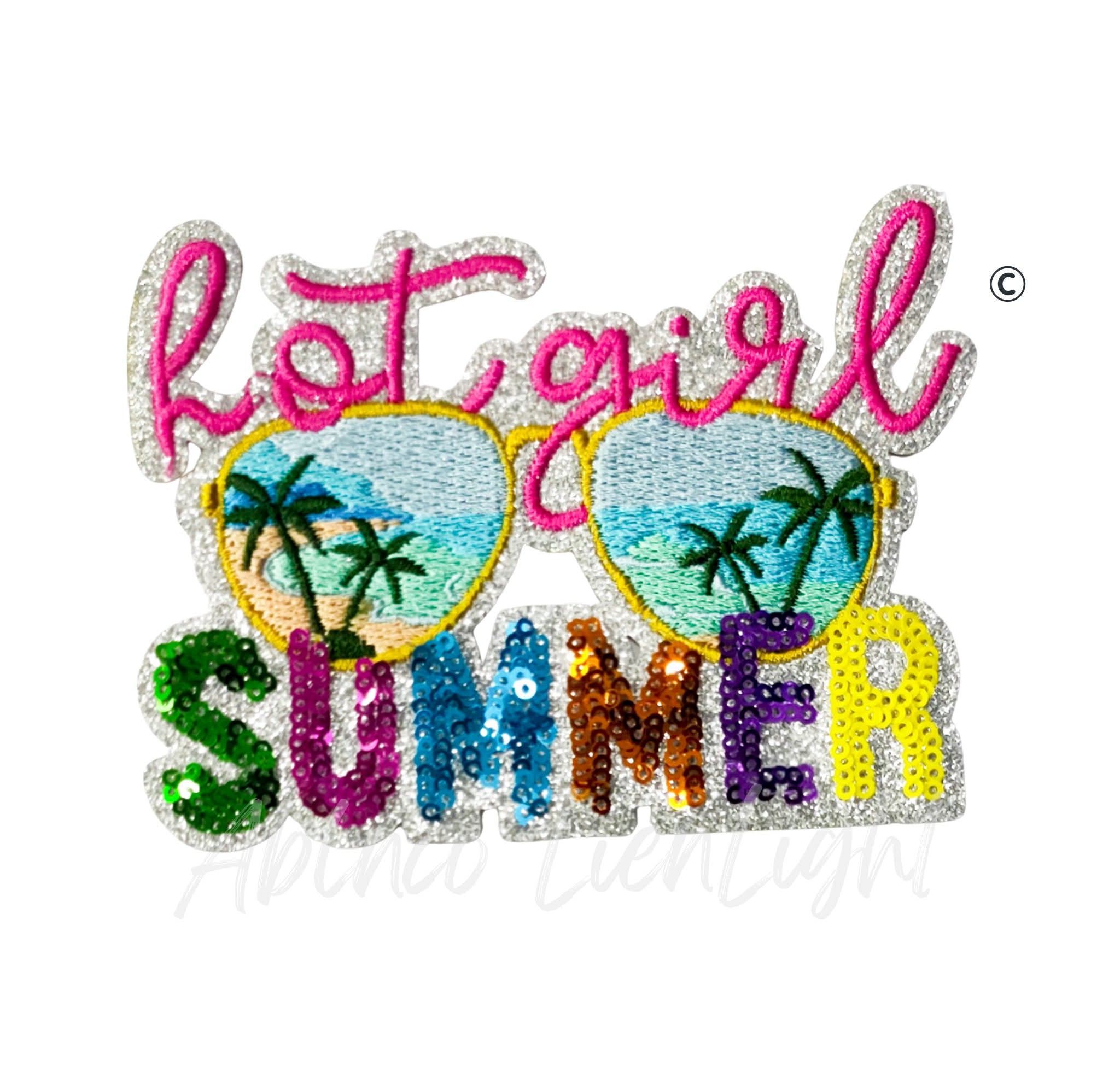 Hot Girl Summer Sequin Patch-Small