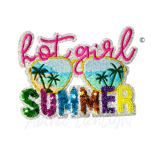 Hot Girl Summer Sequin Patch-Small
