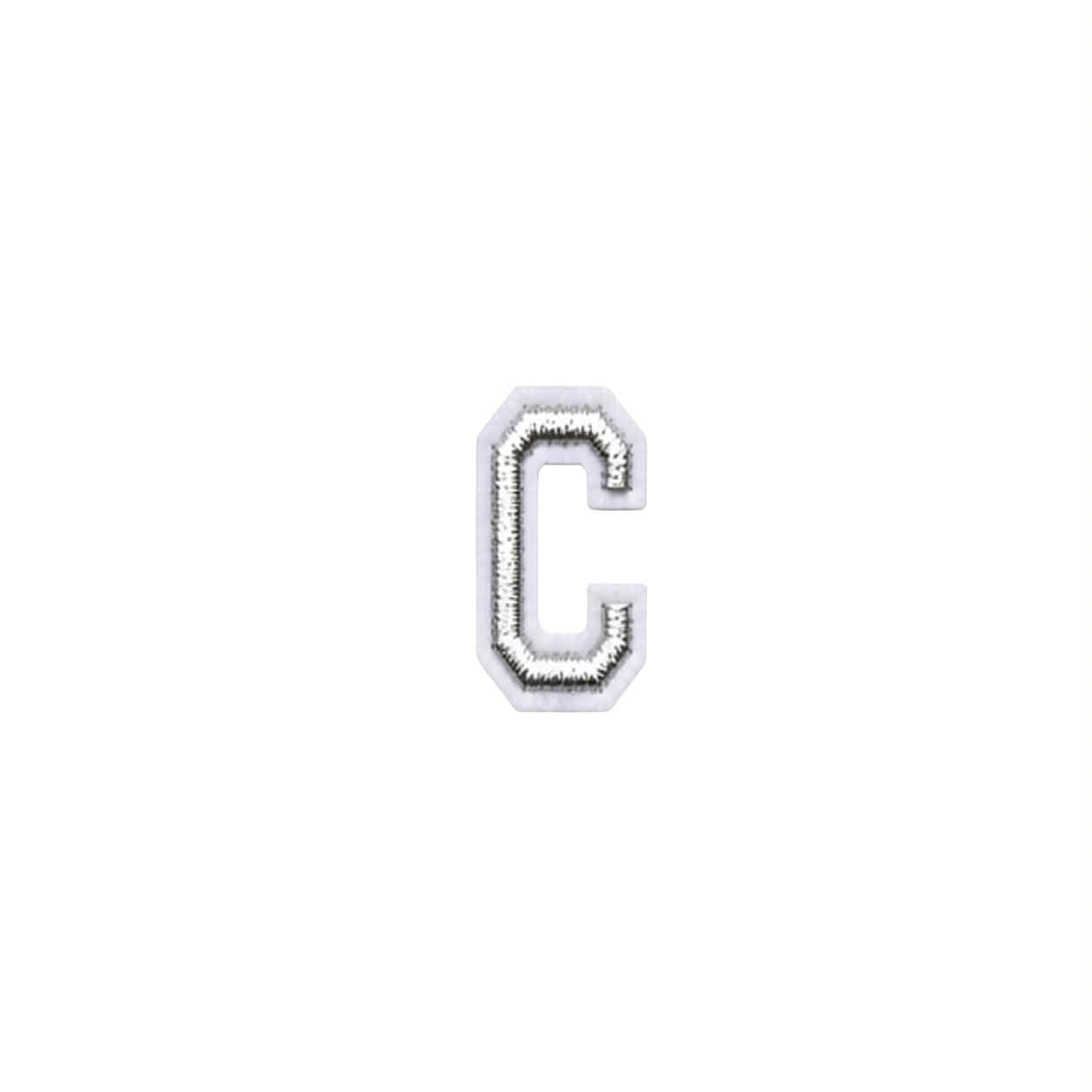 Mini Silver Letters Embroidered Dog Patch