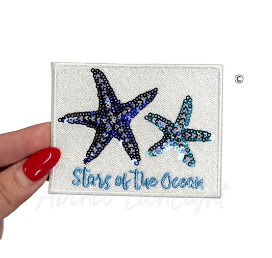 Stars of the Ocean Summer Embroidered Patch-Small
