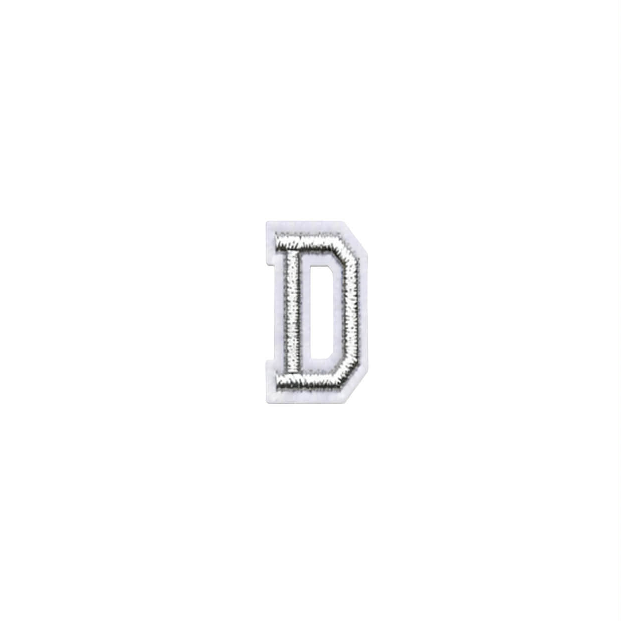 Mini Silver Letters Embroidered Dog Patch