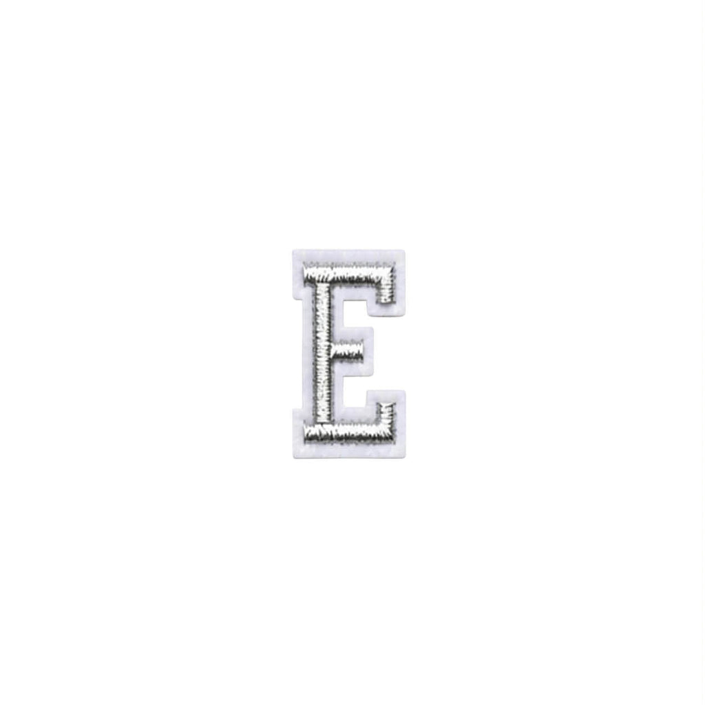 Mini Silver Letters Embroidered Dog Patch