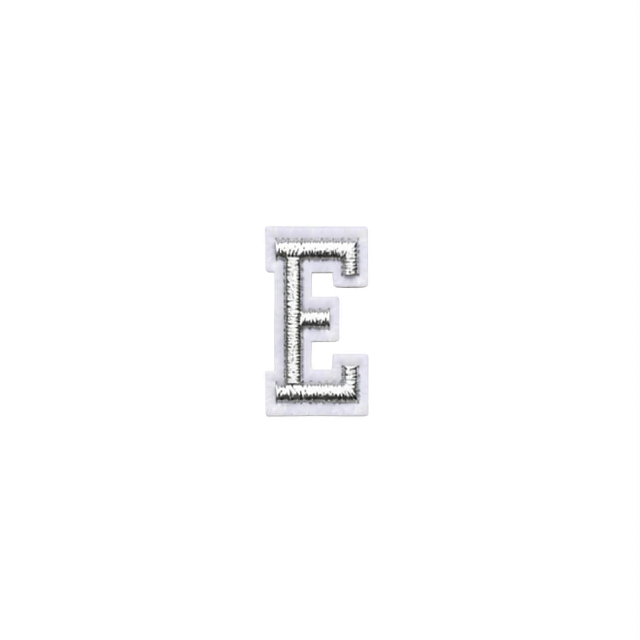 Mini Silver Letters Embroidered Dog Patch