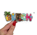 Beach Summer Sequin Embroidery Patch-Small