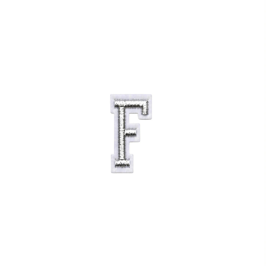 Mini Silver Letters Embroidered Dog Patch