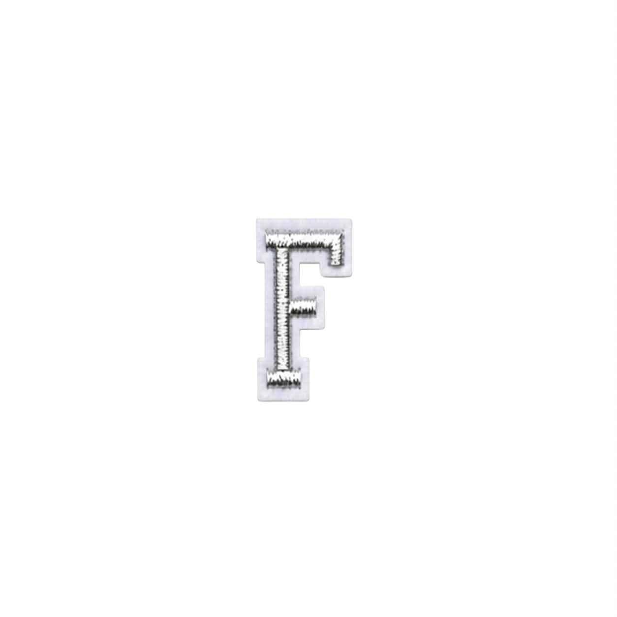 Mini Silver Letters Embroidered Dog Patch