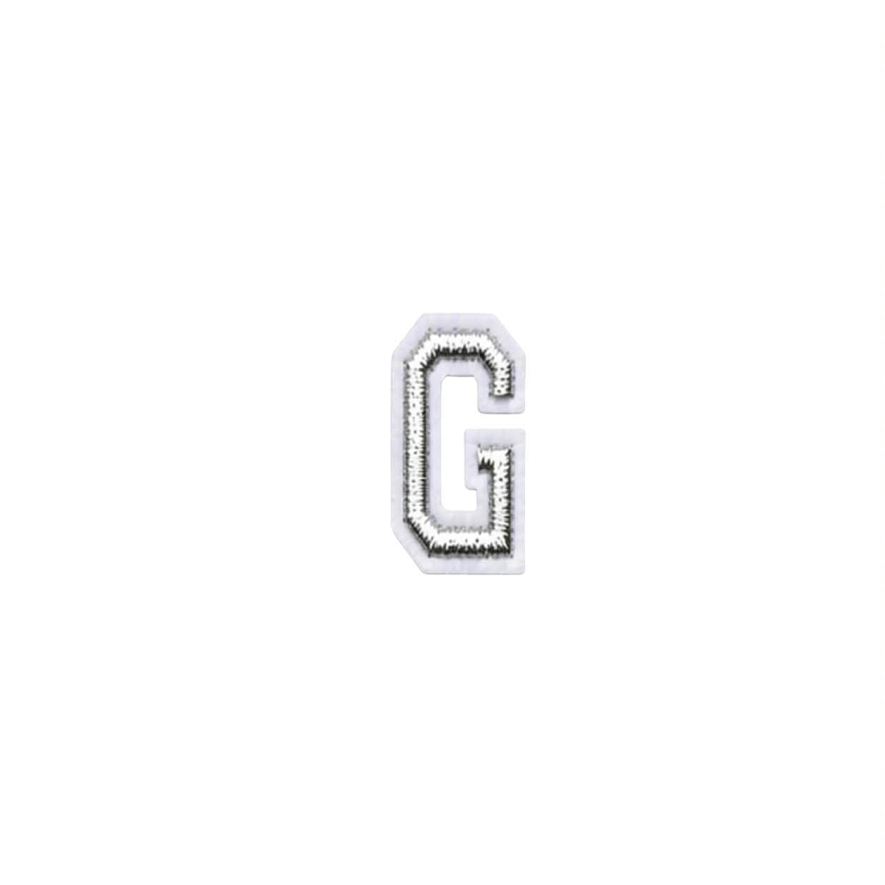Mini Silver Letters Embroidered Dog Patch