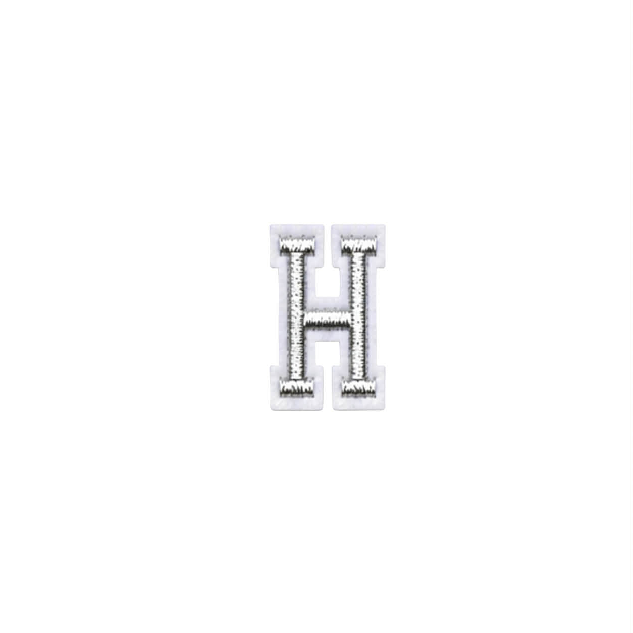 Mini Silver Letters Embroidered Dog Patch