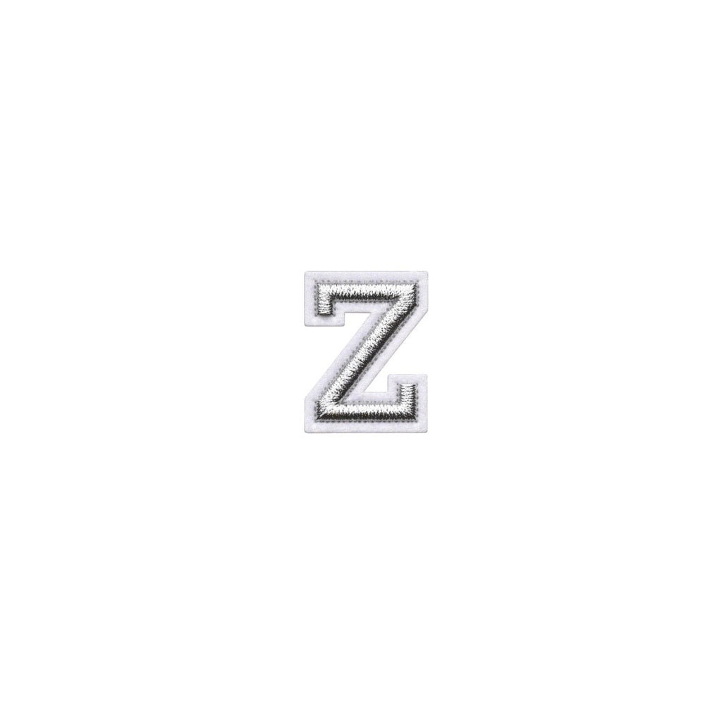 Mini Silver Letters Embroidered Dog Patch