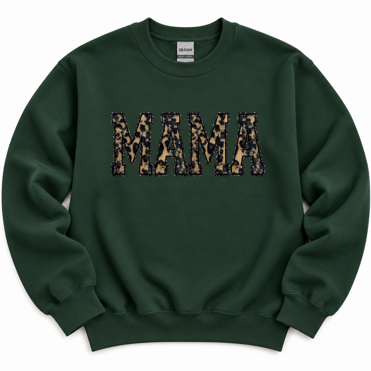 Cheetah Mama Holiday Fuzzy Patch Sweatshirt