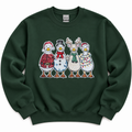Holiday Christmas Goose Sequin Patch Sweatshirt