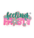 Feeling Frosty Christmas Sequin Patch - Large