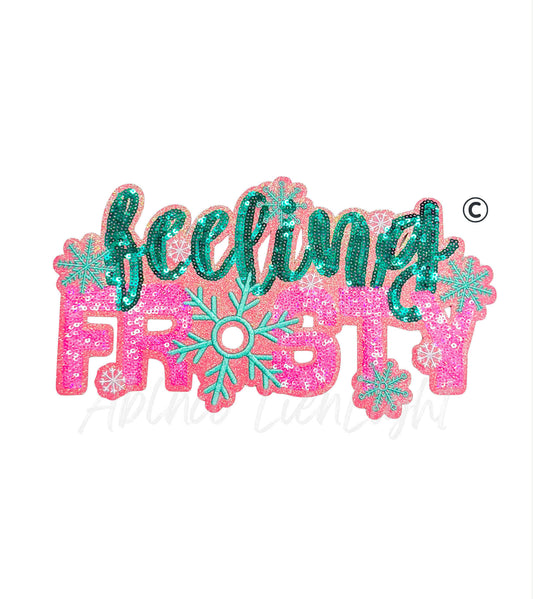 Feeling Frosty Sequins Christmas Patch