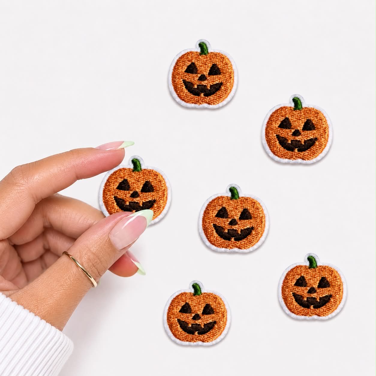 Mini Pumpkin Embroidered Patch