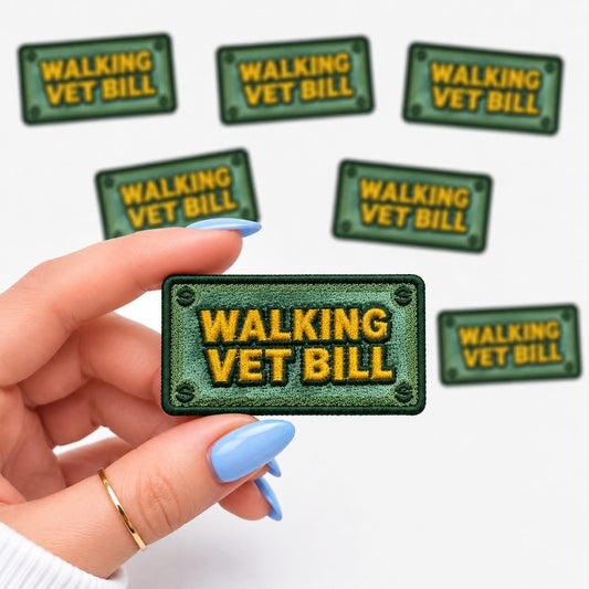 Walking Vet Bill Embroidered Dog Patch