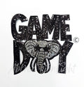 Elephant Mascot Game Day Sequin Patch - Large