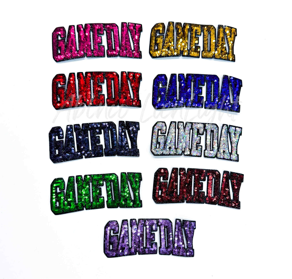 Purple Game Day Sequin Patch - Small