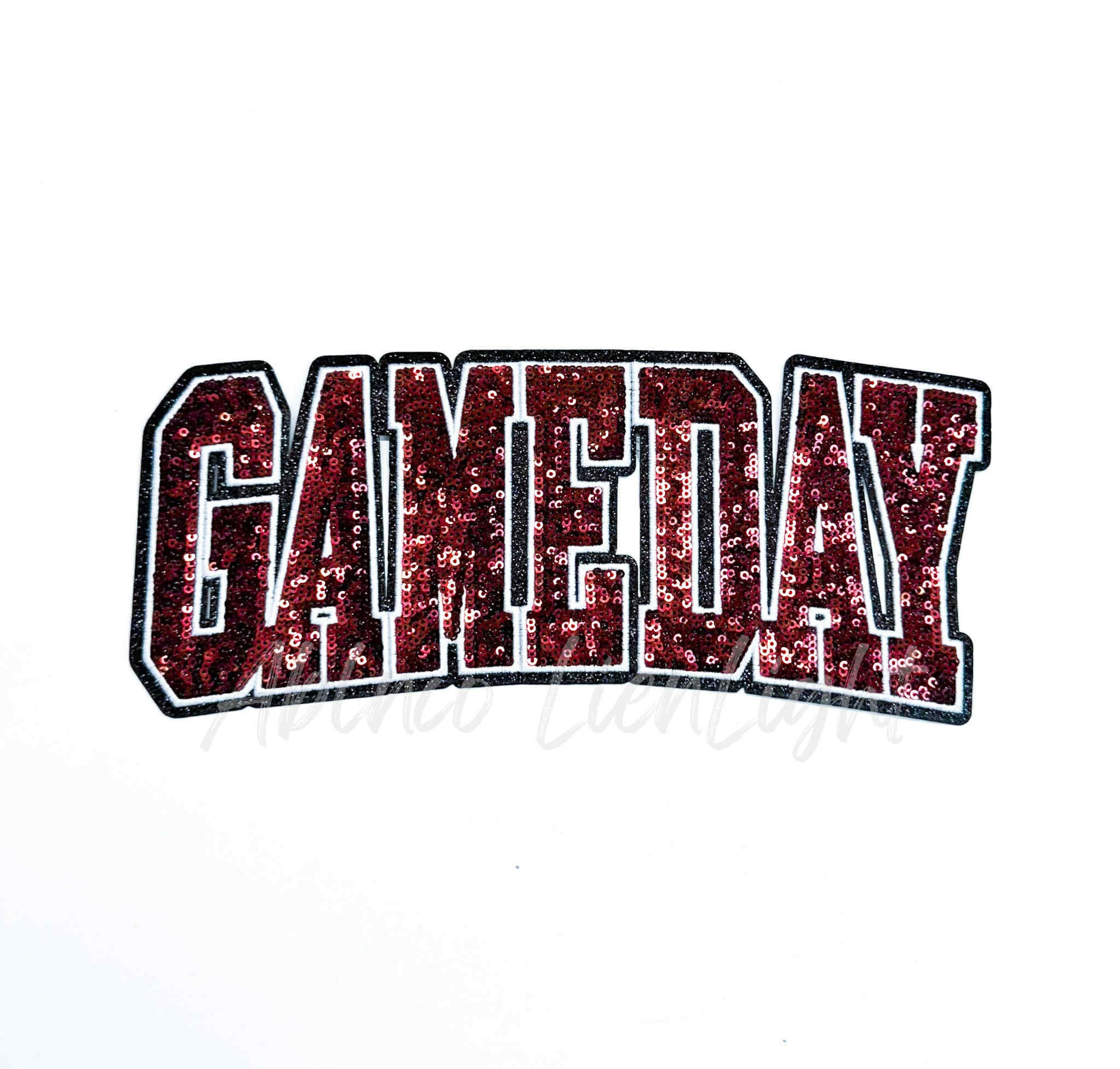 Maroon Game Day Sequin Patch - Large
