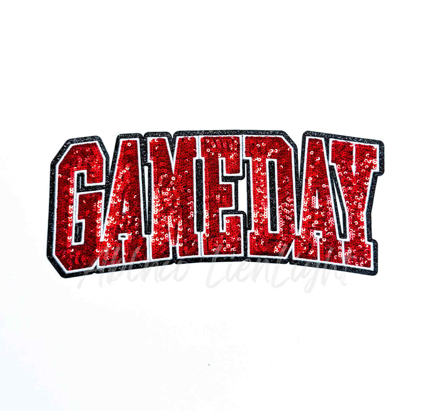 Red Game Day Sequins Patch