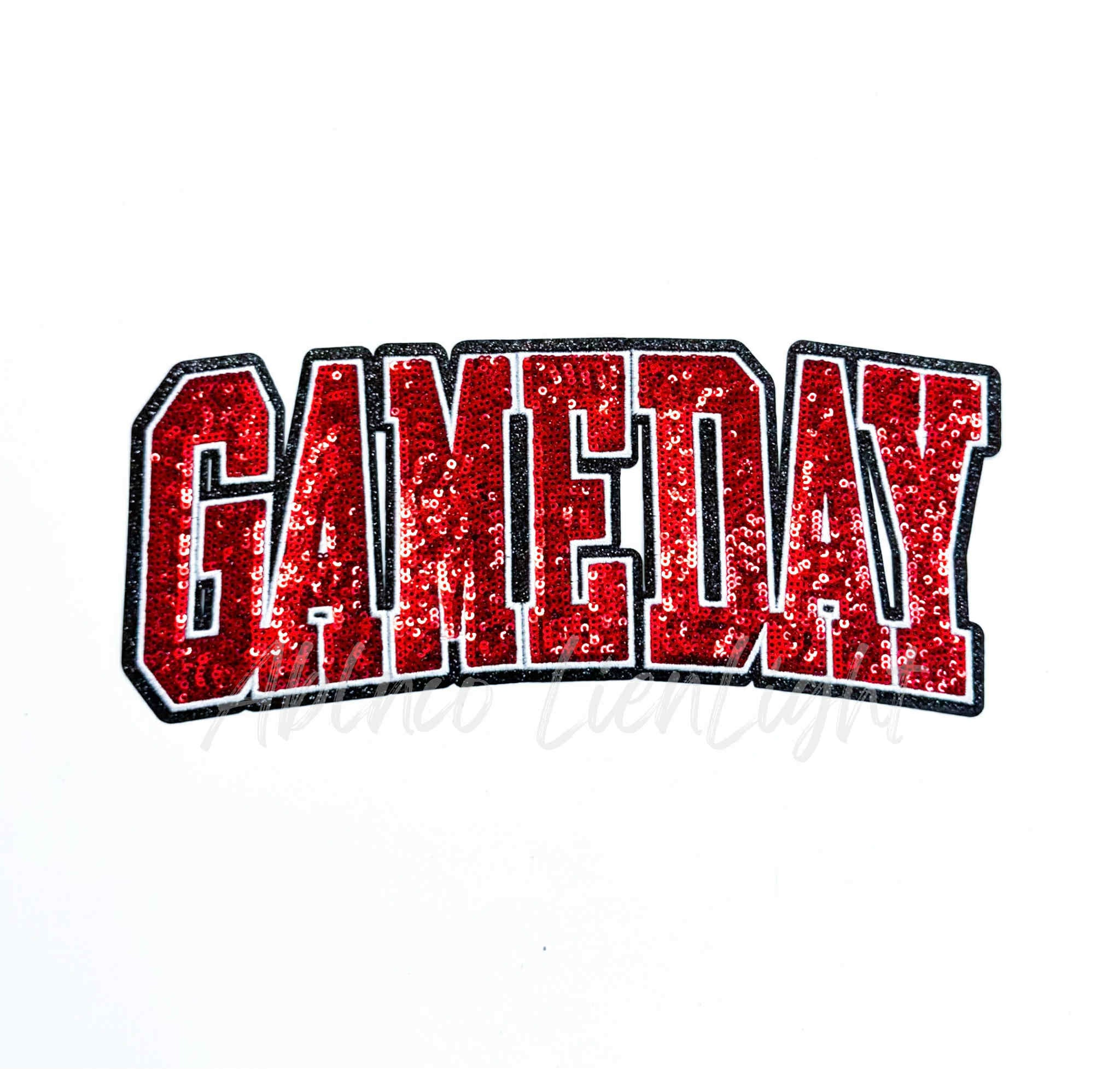 Red Game Day Sequin Patch - Large