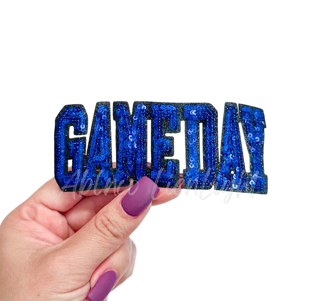 Royal Game Day Sequin Patch - Small