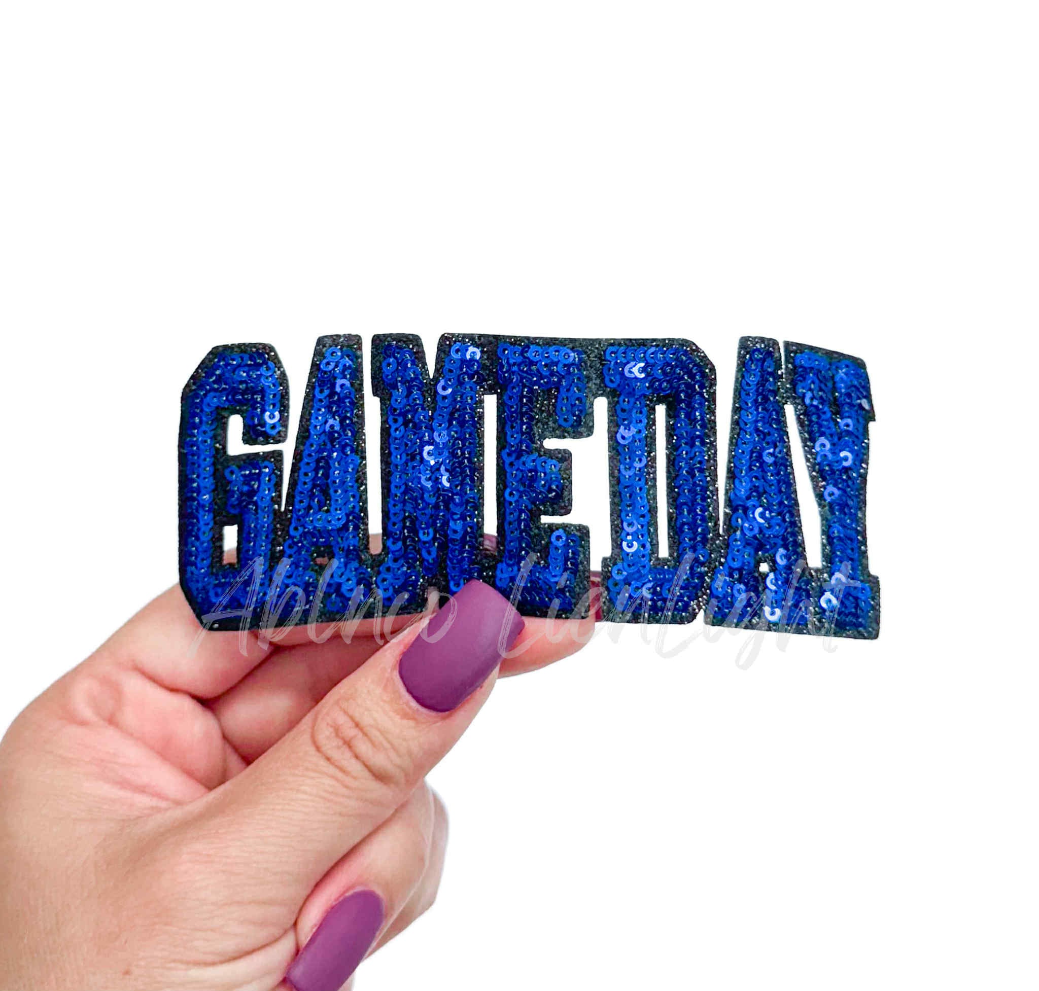 Royal Game Day Sequin Patch - Small